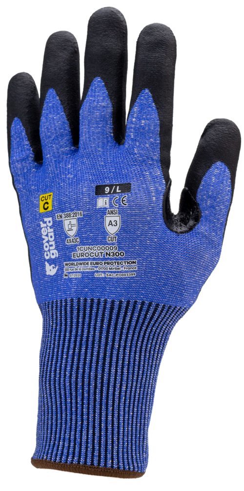 Gants EUROCUT N300 CUT C. HPPE J13 micro mousse nitrile - 1CUNC00