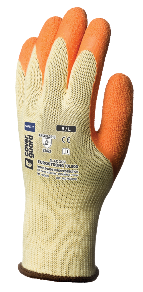 Gants EUROSTRONG 10L800 J10 end. latex orange CAR - 1LACO0P – Image 2