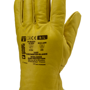 Gants EUROWINTER ISLANDE fleur vach. fourré long.32cm - MO2490