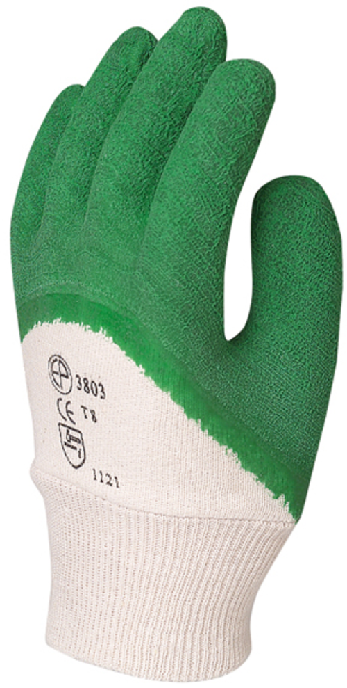 Gants EUROSTRONG 3805 latex crépé vert dos aéré standard - MO3805