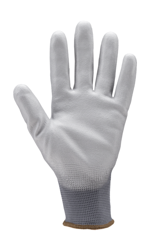 Gants EUROLITE 6030 J13 polyester gris end. PU gris - MO6030 – Image 2