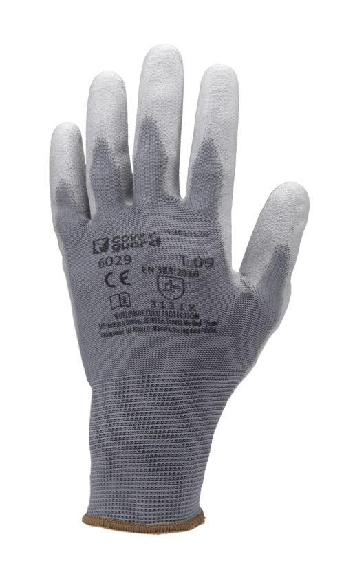 Gants EUROLITE 6030 J13 PE gris end. PU gris CAR - MOP6030 – Image 2